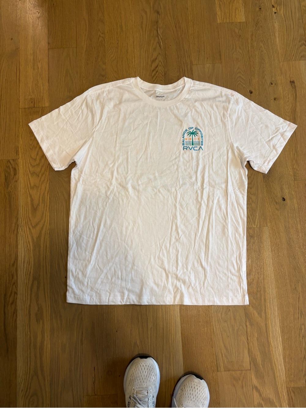 RVCA Men's White Short-Sleeve Graphic Tee - Palm Logo size xl nwot